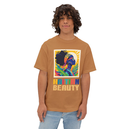 Haitian Beauty T-Shirt Bold Afro-Caribbean Graphic Cultural Pride Apparel Unisex Cozy Pullover for Vibrant Haitian Beauty Tee