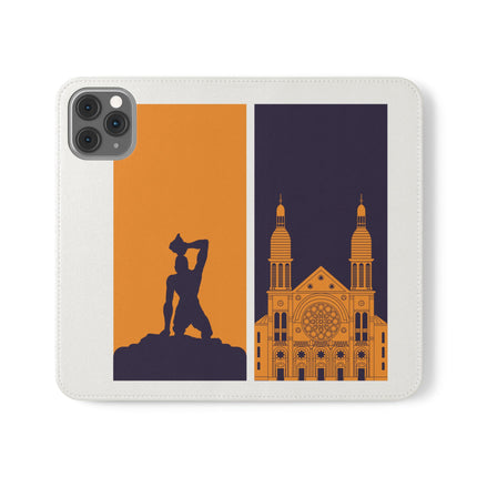 Ayiti Soulscape Marron And Cathedral Mirrored Flip Case for iPhone Edition Symbol of Dual Heritage