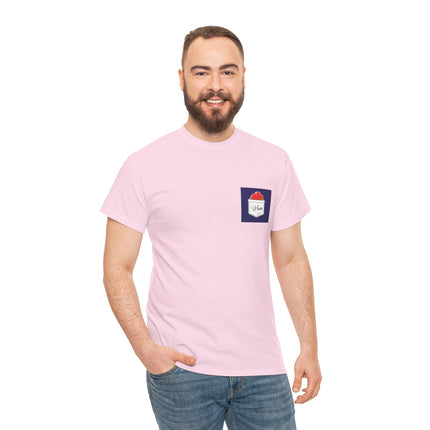 Haiti Hibiscus Pocket Tee Tropical Elegance Haitian Heritage Series Unisex Heavy Cotton T-Shirt