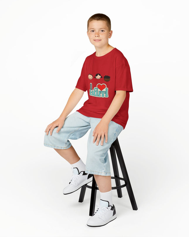 Kids "I Love Haiti" T-Shirt - Fun Haitian Pride Tee for Everyday Wear - Ethically Made Children’s Cotton Shirt - CreoleSizzle