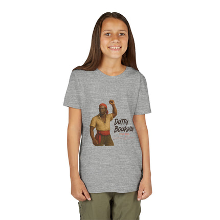 Dutty Boukman Youth Tee Haitian Revolution Tribute Inspirational Kids T-Shirt Black History Apparel