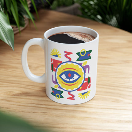 The Eye of the Ancestors Limited Edition Afro Haitian Spiritual Protection Ceramic Mug - CreoleSizzle