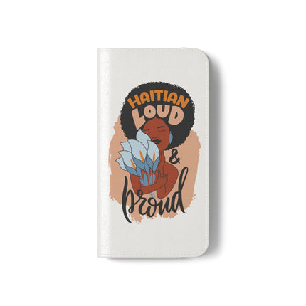 Haitian Loud and Proud Limited Heritage Edition Tee Flip Cases Stylish Phone Wallet Cultural Power Statement