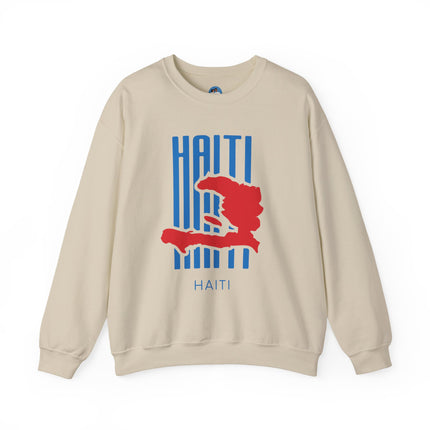 Bold Identity Haiti Pride Crewneck Sweatshirt Diaspora Heritage Series Unisex Premium Streetwear