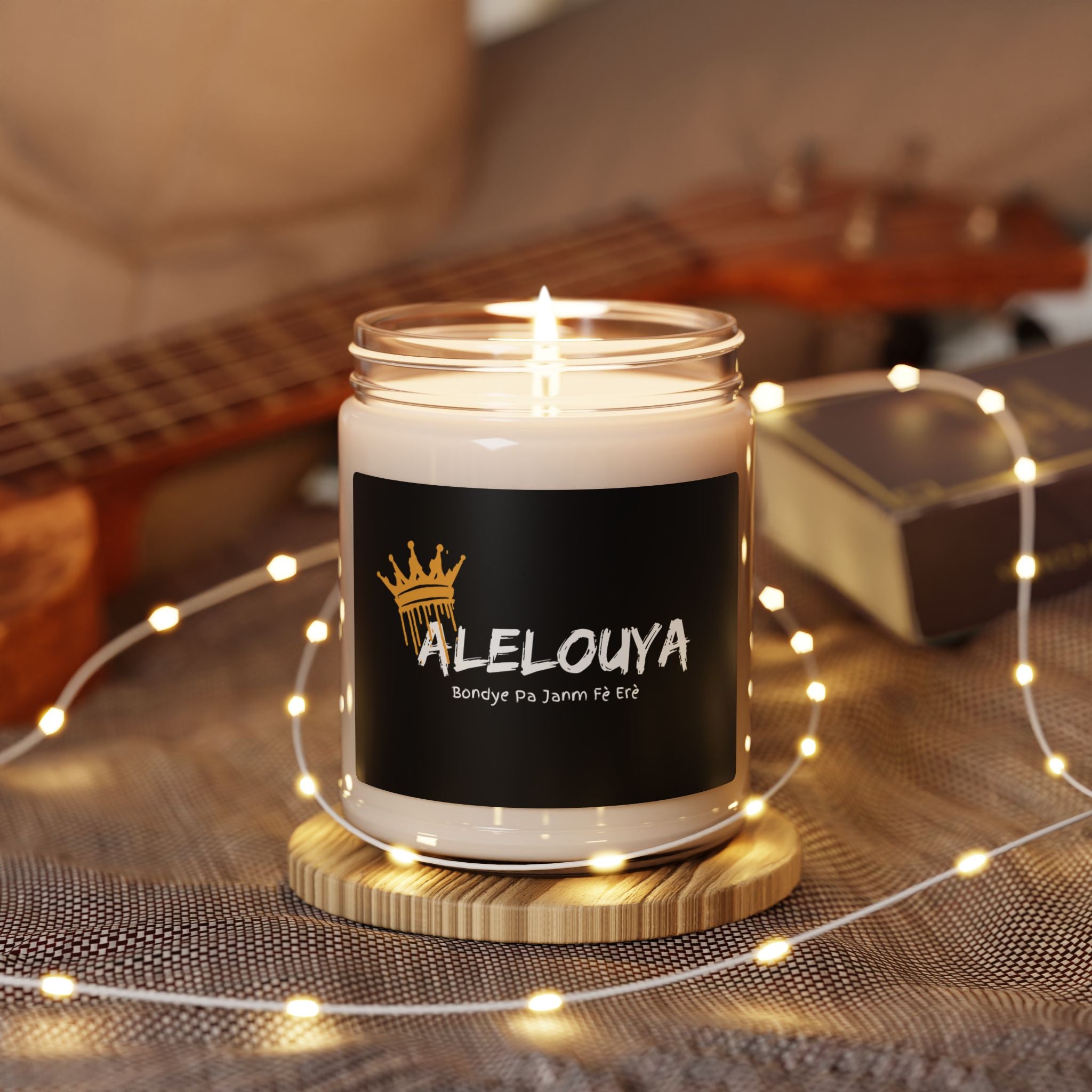 Alelouya Scented Candle – Haitian Inspired Soy Wax Candle – Uplifting Home Décor Gift Scented Soy Candle, 9oz