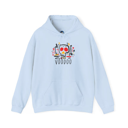 Sacred Rebel Vodou Skull Power Hoodie Afro-Haitian Heritage Series Unisex Heavy Blend Sweatshirt