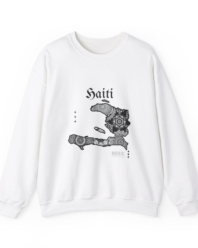 Haiti Map Sweatshirt - Mandala Island Design - Haitian Pride Apparel - Caribbean Cultural Heritage Pullover - Unisex Hoodie - CreoleSizzle