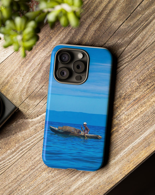 Haitian Fisherman Phone Case – Coastal Art Design – Durable, Stylish Caribbean Inspired Case - CreoleSizzle