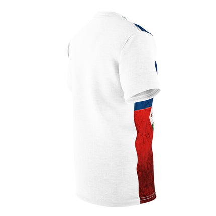 Haitian Flag T-Shirt – Premium Lightweight Tee – Haitian Pride All-Over Print Shirt Unisex Cut & Sew Tee (AOP) - CreoleSizzle