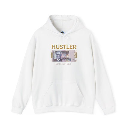 Hustler Spirit Hoodie Haitian 1000 Goud Graphic Unisex Streetwear Motivational Heavy Blend Sweatshirt