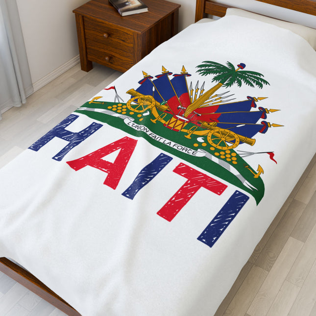 Haitian Flag Ayiti Heritage Plush Blanket Limited Cultural Pride Edition - CreoleSizzle