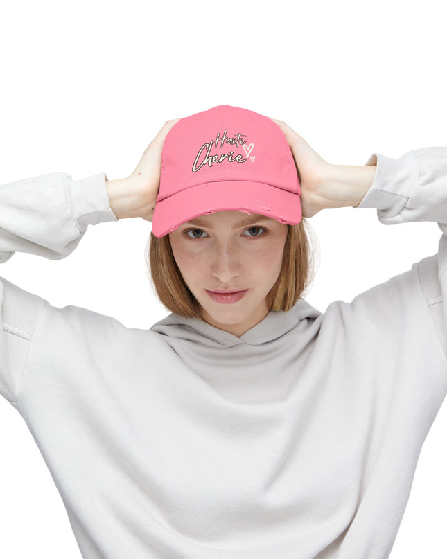Haiti Cherie Distressed Cotton Hat – Celebrate Haitian Pride in Style - CreoleSizzle