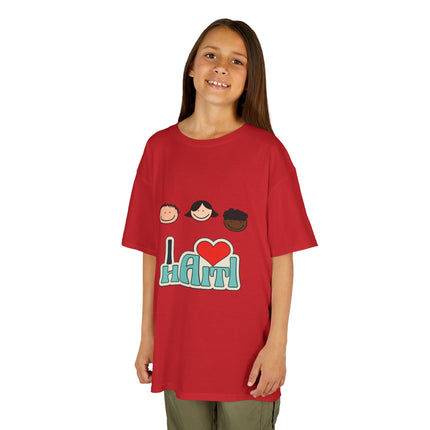 Kids "I Love Haiti" T-Shirt - Fun Haitian Pride Tee for Everyday Wear - Ethically Made Children’s Cotton Shirt - CreoleSizzle