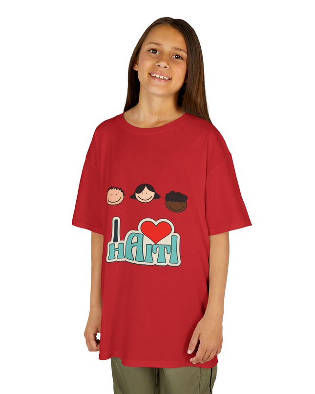 Kids "I Love Haiti" T-Shirt - Fun Haitian Pride Tee for Everyday Wear - Ethically Made Children’s Cotton Shirt - CreoleSizzle
