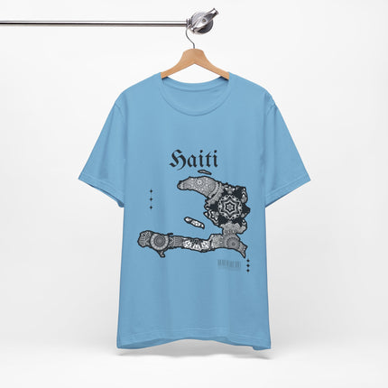 Haiti Map Graphic T-Shirt Unisex Soft Cotton Tee Cultural Design Haitian Pride Shirt Unisex Jersey Short Sleeve Tee - CreoleSizzle