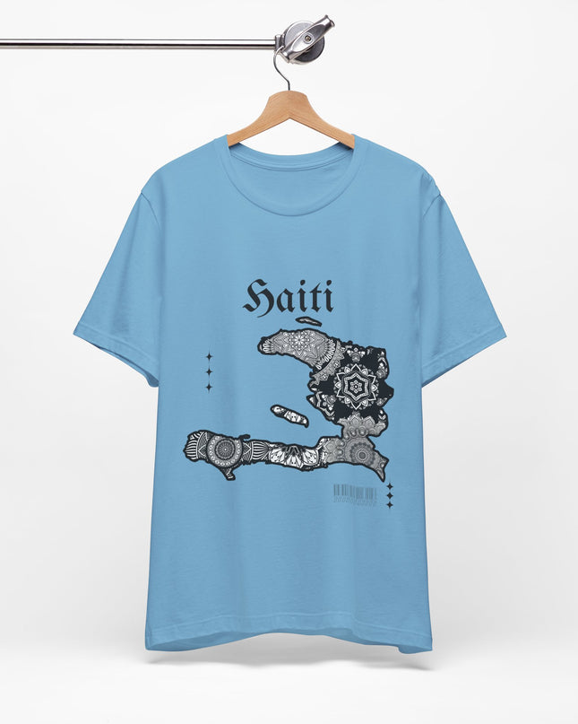 Haiti Map Graphic T-Shirt Unisex Soft Cotton Tee Cultural Design Haitian Pride Shirt Unisex Jersey Short Sleeve Tee - CreoleSizzle