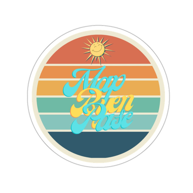 Map Byen Pase Vinyl Sticker – Haitian Inspired Retro Design – Durable Glossy Décor Sticker - CreoleSizzle