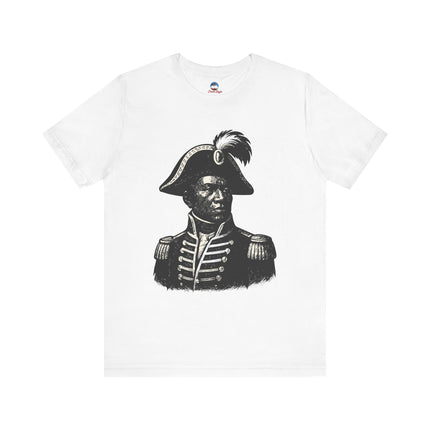 Historical Haitian Hero Tee Vintage Black & White Portrait Unisex Cultural Heritage T-Shirt