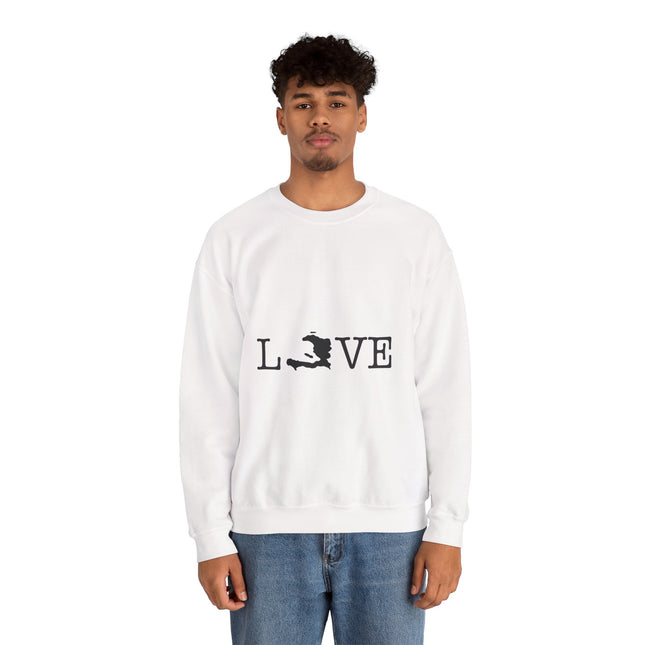 LOVE Haitian Island Edition Sweatshirt Minimalist Heritage Series Love Crewneck Sweatshirt