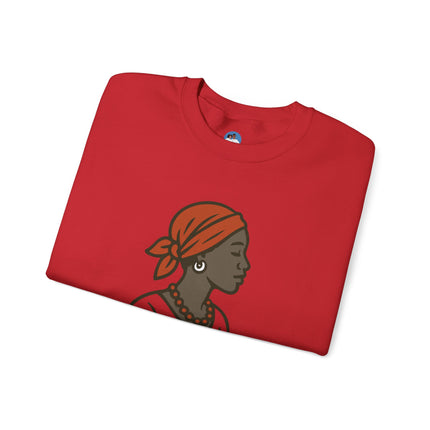 Mazè Haitian Women’s Strength Sweatshirt Cultural Empowerment Series Unisex Crewneck Sweatshirt