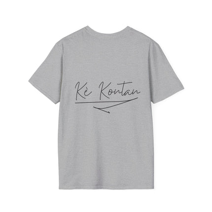 Kè Kontan Happy Heart Minimalist T-Shirt Creole Joy Collection Unisex Softstyle Tee