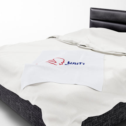 Haiti Chéri Premium Plush Blanket Nostalgic Haitian Pride Collection Gift for Haitian Culture Lovers - CreoleSizzle