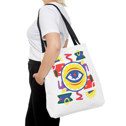 Vodou Eye Haitian Spiritual Art Tote Afro-Haitian Mysticism Design - CreoleSizzle