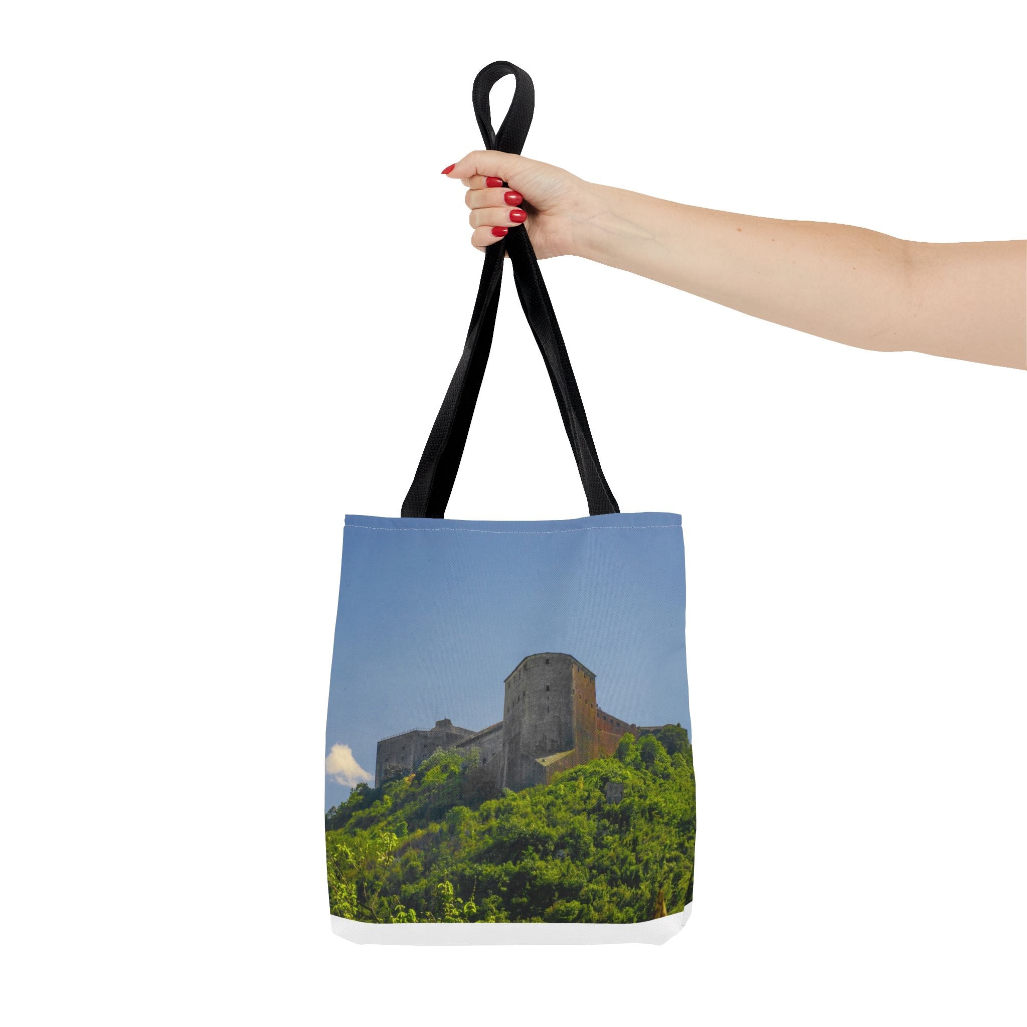 Haitian Citadelle Laferrière Tote Bag – Historical Haiti Travel Bag – Durable All-Over Print Shopping Bag