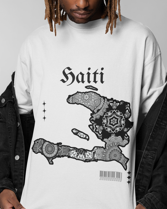 Haiti Map Graphic T-Shirt Unisex Soft Cotton Tee Cultural Design Haitian Pride Shirt Unisex Jersey Short Sleeve Tee - CreoleSizzle