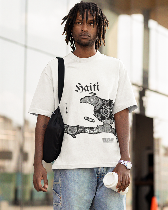 Haiti Map Graphic T-Shirt Unisex Soft Cotton Tee Cultural Design Haitian Pride Shirt Unisex Jersey Short Sleeve Tee - CreoleSizzle