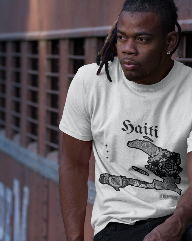 Haiti Map Graphic T-Shirt Unisex Soft Cotton Tee Cultural Design Haitian Pride Shirt Unisex Jersey Short Sleeve Tee - CreoleSizzle