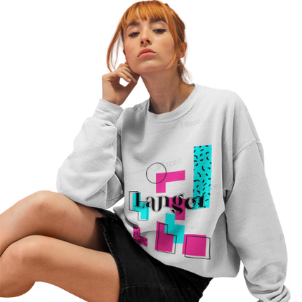 Langet Creole Expression Graphic Sweatshirt Fun Bold and Uniquely Haitian with Comfort and Style - CreoleSizzle