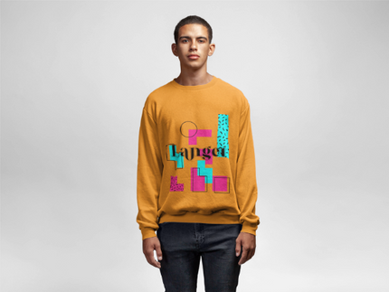 Langet Creole Expression Graphic Sweatshirt Fun Bold and Uniquely Haitian with Comfort and Style - CreoleSizzle