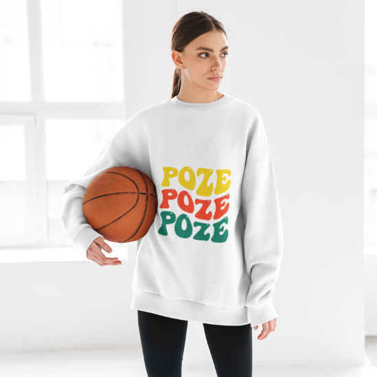 Relaxed Fit Poze Poze Poze Sweatshirt Embrace the Chill with Haitian Cultural Flair