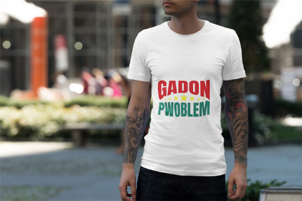 Premium Gadon Pwoblem Unisex T-Shirt Bold Haitian Expression Meets Iconic Style - CreoleSizzle