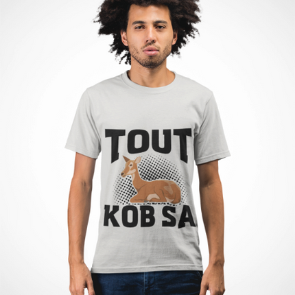 Haitian Humor T-Shirt Tout Kob Sa Design Premium Ethically Made Tee Unisex Cotton Comfort Fit - CreoleSizzle
