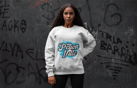 Petion-Ville Inspired Sweatshirt Celebrate the Heartbeat of Haitian Nightlife