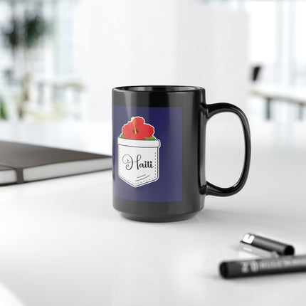 Haiti with Hibiscus Tropical Identity Special Edition Premium Coffee Mug Nature Lover's Drinkware