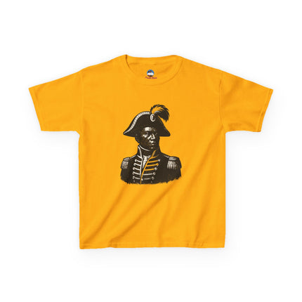 Historical Kids T-Shirt Haitian Hero Graphic Tee Vintage Art Youth Shirt Educational Cultural Apparel