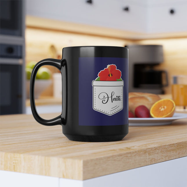Haiti with Hibiscus Tropical Identity Special Edition Premium Coffee Mug Nature Lover's Drinkware