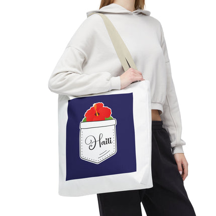 Hibiscus Haiti Limited Edition Heritage Tote Bag Tropical Elegance Design - CreoleSizzle