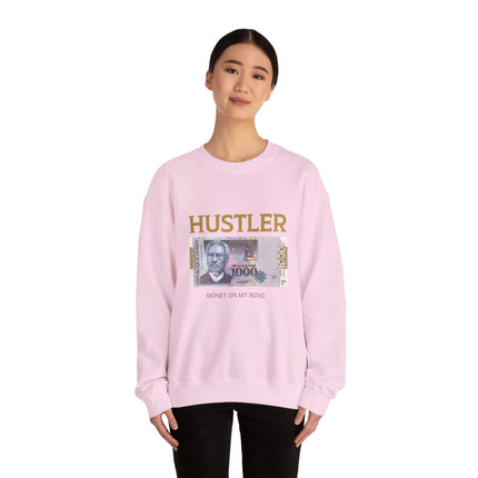 Haitian Hustler Crewneck Sweatshirt Unisex Entrepreneur Streetwear Bold Banknote Graphic Pullover