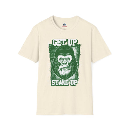 Get Up Stand Up Gorilla Graphic Tee, A bold reminder to rise, reset, and stand strong no matter what life throws at you.