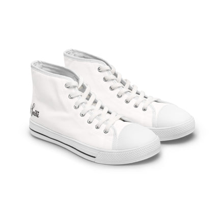 Haiti Calligraphy Limited Heritage Womens High Top Sneakers Minimalist Script Edition