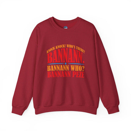 Bannann Peze Crewneck Sweatshirt  A Playful Nod to Haitian Humor and Flavor - CreoleSizzle