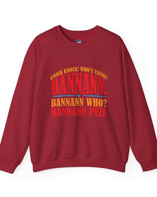 Bannann Peze Crewneck Sweatshirt  A Playful Nod to Haitian Humor and Flavor - CreoleSizzle