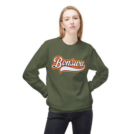 Exclusive Bonswa Sweatshirt Embracing Haitian Greetings with Style Unisex Midweight Softstyle Fleece Crewneck Sweatshirt - CreoleSizzle