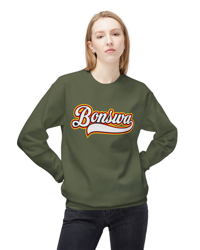 Exclusive Bonswa Sweatshirt Embracing Haitian Greetings with Style Unisex Midweight Softstyle Fleece Crewneck Sweatshirt - CreoleSizzle