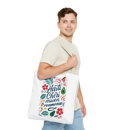 Haiti Chéri Mwen Renmenw Limited Edition Heritage Tote Love Letter to Haiti - CreoleSizzle