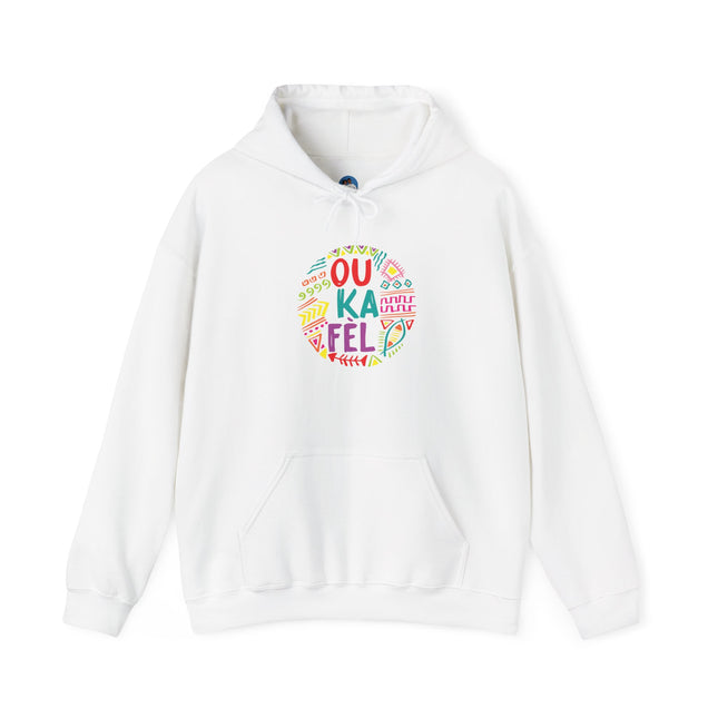 “Ou Ka Fè’l” Motivational Hoodie Unisex Heavy Blend™ Sweatshirt Haitian Creole Inspired Design Cozy Pullover for Daily Inspiration